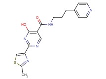 4-hydroxy-2-(2-methyl-1,3-thiazol-4-yl)-N-(3-pyridin-4-ylpropyl)pyrimidine-5-carboxamide