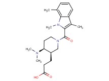 3-{(3R*,4S*)-4-(dimethylamino)-1-[(1,3,7-trimethyl-1H-indol-2-yl)carbonyl]piperidin-3-yl}propanoic acid
