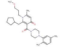 2-(cyclopentylmethyl)-3-{[4-(2,5-dimethylphenyl)-1-piperazinyl]carbonyl}-1-(3-methoxypropyl)-6-methyl-4(1H)-pyridinone