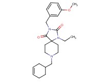 8-(3-cyclohexen-1-ylmethyl)-1-ethyl-3-(3-methoxybenzyl)-1,3,8-triazaspiro[4.5]decane-2,4-dione