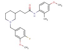 3-[1-(4-fluoro-3-methoxybenzyl)-3-piperidinyl]-N-(4-methoxy-2-methylphenyl)propanamide