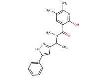 2-hydroxy-N,5,6-trimethyl-N-[1-(5-phenyl-1H-pyrazol-3-yl)ethyl]nicotinamide