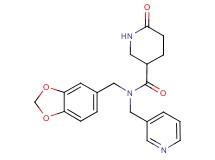 N-(1,3-benzodioxol-5-ylmethyl)-6-oxo-N-(pyridin-3-ylmethyl)piperidine-3-carboxamide