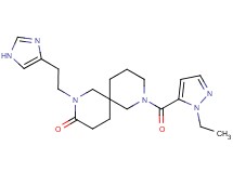 8-[(1-ethyl-1H-pyrazol-5-yl)carbonyl]-2-[2-(1H-imidazol-4-yl)ethyl]-2,8-diazaspiro[5.5]undecan-3-one