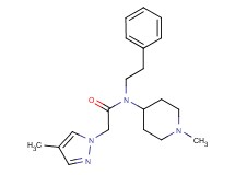 N-(1-methyl-4-piperidinyl)-2-(4-methyl-1H-pyrazol-1-yl)-N-(2-phenylethyl)acetamide