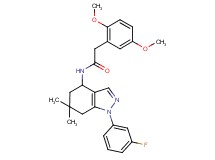 2-(2,5-dimethoxyphenyl)-N-[1-(3-fluorophenyl)-6,6-dimethyl-4,5,6,7-tetrahydro-1H-indazol-4-yl]acetamide