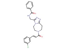 N-({7-[(2E)-3-(3-chlorophenyl)-2-propenoyl]-6,7,8,9-tetrahydro-5H-[1,2,4]triazolo[4,3-d][1,4]diazepin-3-yl}methyl)benzamide