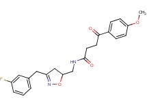 N-{[3-(3-fluorobenzyl)-4,5-dihydro-5-isoxazolyl]methyl}-4-(4-methoxyphenyl)-4-oxobutanamide