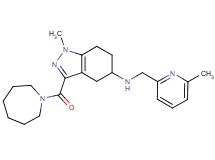 3-(1-azepanylcarbonyl)-1-methyl-N-[(6-methyl-2-pyridinyl)methyl]-4,5,6,7-tetrahydro-1H-indazol-5-amine