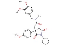 2-[1-cyclopentyl-3-(4-methoxyphenyl)-2,5-dioxo-3-pyrrolidinyl]-N-(3,4-dimethoxybenzyl)-N-methylacetamide