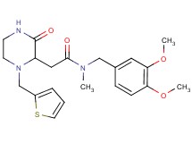 N-(3,4-dimethoxybenzyl)-N-methyl-2-[3-oxo-1-(2-thienylmethyl)-2-piperazinyl]acetamide