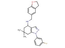 N-(2,3-dihydro-1-benzofuran-5-ylmethyl)-1-(3-fluorophenyl)-6,6-dimethyl-4,5,6,7-tetrahydro-1H-indazol-4-amine