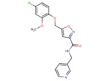 5-[(4-chloro-2-methoxyphenoxy)methyl]-N-(3-pyridinylmethyl)-3-isoxazolecarboxamide