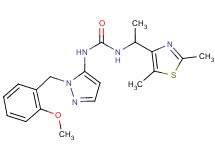 N-[1-(2,5-dimethyl-1,3-thiazol-4-yl)ethyl]-N'-[1-(2-methoxybenzyl)-1H-pyrazol-5-yl]urea