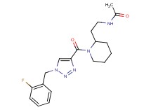 N-[2-(1-{[1-(2-fluorobenzyl)-1H-1,2,3-triazol-4-yl]carbonyl}-2-piperidinyl)ethyl]acetamide