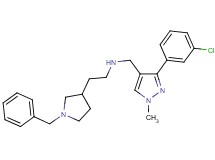 2-(1-benzyl-3-pyrrolidinyl)-N-{[3-(3-chlorophenyl)-1-methyl-1H-pyrazol-4-yl]methyl}ethanamine
