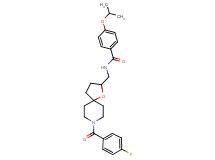 N-{[8-(4-fluorobenzoyl)-1-oxa-8-azaspiro[4.5]dec-2-yl]methyl}-4-isopropoxybenzamide