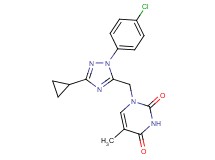 1-{[1-(4-chlorophenyl)-3-cyclopropyl-1H-1,2,4-triazol-5-yl]methyl}-5-methylpyrimidine-2,4(1H,3H)-dione