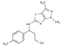 3-[(1,3-dimethyl-1H-pyrazolo[3,4-d][1,3]thiazol-5-yl)amino]-3-(4-methylphenyl)propan-1-ol