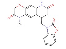 1-methyl-9-[(2-oxo-1,3-benzoxazol-3(2H)-yl)methyl]-8,9-dihydro-1H-[1,4]oxazino[3,2-g]quinoline-2,7(3H,6H)-dione
