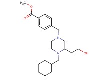 methyl 4-{[4-(cyclohexylmethyl)-3-(2-hydroxyethyl)-1-piperazinyl]methyl}benzoate