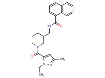 N-({1-[(1-ethyl-3-methyl-1H-pyrazol-5-yl)carbonyl]-3-piperidinyl}methyl)-1-naphthamide