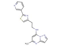5-methyl-N-[2-(2-pyridin-3-yl-1,3-thiazol-4-yl)ethyl]pyrazolo[1,5-a]pyrimidin-7-amine