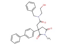 N-benzyl-2-[3-(4-biphenylyl)-1-methyl-2,5-dioxo-3-pyrrolidinyl]-N-(2-hydroxyethyl)acetamide