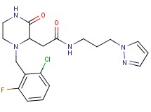2-[1-(2-chloro-6-fluorobenzyl)-3-oxo-2-piperazinyl]-N-[3-(1H-pyrazol-1-yl)propyl]acetamide