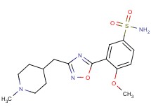 4-methoxy-3-{3-[(1-methylpiperidin-4-yl)methyl]-1,2,4-oxadiazol-5-yl}benzenesulfonamide