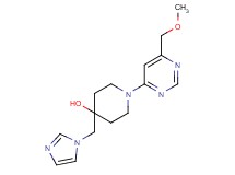 4-(1H-imidazol-1-ylmethyl)-1-[6-(methoxymethyl)pyrimidin-4-yl]piperidin-4-ol