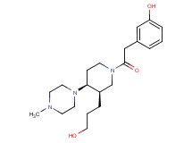 3-{2-[(3R*,4S*)-3-(3-hydroxypropyl)-4-(4-methylpiperazin-1-yl)piperidin-1-yl]-2-oxoethyl}phenol