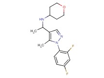 N-{1-[1-(2,4-difluorophenyl)-5-methyl-1H-pyrazol-4-yl]ethyl}tetrahydro-2H-pyran-4-amine