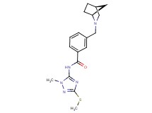 3-[(1S*,4S*)-2-azabicyclo[2.2.1]hept-2-ylmethyl]-N-[1-methyl-3-(methylthio)-1H-1,2,4-triazol-5-yl]benzamide