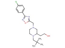 2-[4-{[3-(4-chlorophenyl)-1,2,4-oxadiazol-5-yl]methyl}-1-(2,2-dimethylpropyl)-2-piperazinyl]ethanol