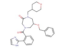 6-(benzyloxy)-4-[2-(1H-imidazol-2-yl)benzoyl]-1-(tetrahydro-2H-pyran-4-ylmethyl)-1,4-diazepan-2-one