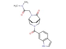 2-[(1S*,5R*)-3-(1H-indol-6-ylcarbonyl)-7-oxo-3,6-diazabicyclo[3.2.2]non-6-yl]-N,N-dimethylacetamide