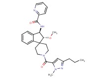N-{(2R*,3R*)-2-methoxy-1'-[(1-methyl-3-propyl-1H-pyrazol-5-yl)carbonyl]-2,3-dihydrospiro[indene-1,4'-piperidin]-3-yl}-2-pyridinecarboxamide