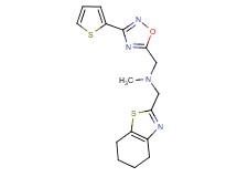 N-methyl-1-(4,5,6,7-tetrahydro-1,3-benzothiazol-2-yl)-N-{[3-(2-thienyl)-1,2,4-oxadiazol-5-yl]methyl}methanamine