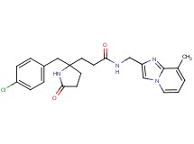 3-[2-(4-chlorobenzyl)-5-oxo-2-pyrrolidinyl]-N-[(8-methylimidazo[1,2-a]pyridin-2-yl)methyl]propanamide