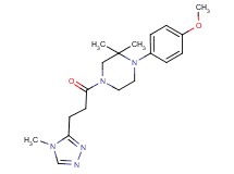 1-(4-methoxyphenyl)-2,2-dimethyl-4-[3-(4-methyl-4H-1,2,4-triazol-3-yl)propanoyl]piperazine