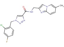 1-(2-chloro-4-fluorobenzyl)-N-[(6-methylimidazo[1,2-a]pyridin-2-yl)methyl]-1H-1,2,3-triazole-4-carboxamide