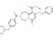 methyl 3-(4-isobutylbenzoyl)-7-oxo-9-(3-pyridinylmethoxy)-1,2,3,4,5,7-hexahydropyrido[1,2-d][1,4]diazepine-10-carboxylate
