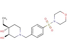 (3R*,4R*)-4-ethyl-1-[4-(morpholin-4-ylsulfonyl)benzyl]piperidine-3,4-diol