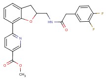 methyl 6-[2-({[(3,4-difluorophenyl)acetyl]amino}methyl)-2,3-dihydro-1-benzofuran-7-yl]nicotinate