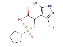 (3,5-dimethyl-1H-pyrazol-4-yl)[(pyrrolidin-1-ylsulfonyl)amino]acetic acid