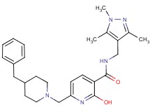 6-[(4-benzyl-1-piperidinyl)methyl]-2-hydroxy-N-[(1,3,5-trimethyl-1H-pyrazol-4-yl)methyl]nicotinamide