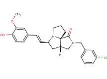 (3aS*,5S*,9aS*)-2-(3-chlorobenzyl)-5-[(E)-2-(4-hydroxy-3-methoxyphenyl)vinyl]hexahydro-7H-pyrrolo[3,4-g]pyrrolizin-1(2H)-one