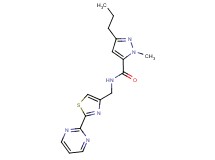 1-methyl-3-propyl-N-{[2-(2-pyrimidinyl)-1,3-thiazol-4-yl]methyl}-1H-pyrazole-5-carboxamide