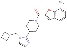 4-[1-(cyclobutylmethyl)-1H-imidazol-2-yl]-1-[(7-methyl-1-benzofuran-2-yl)carbonyl]piperidine